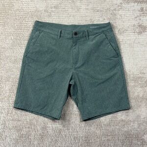 Bonobos Mens Chino Shorts Green Heathered 9 Inch Inseam Size 35